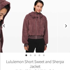Lululemon Short Sweet and Sherpa jacket